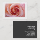 ピンクのバラ 名刺 (正面/裏面)