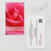 ピンクのバラ 名刺 (正面/裏面)