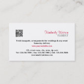 ピンクのバラ 名刺 (裏面)