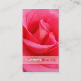 ピンクのバラ 名刺