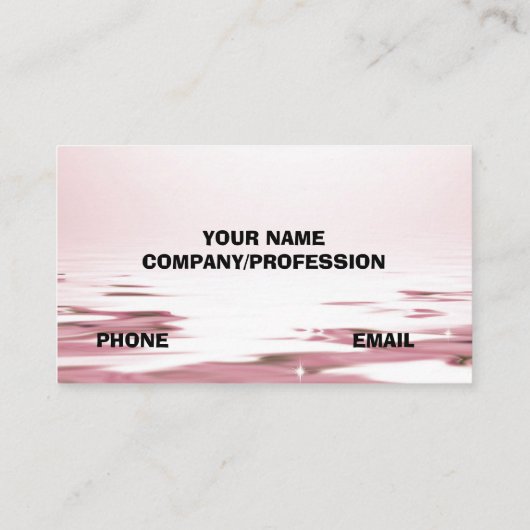 ピンクのバラ 名刺 (裏面)