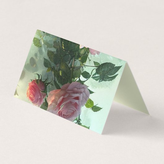 ピンクのバラ – 名刺 (裏面)