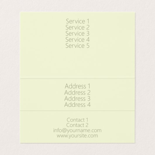 ピンクのバラ – 名刺 (内部フラット)