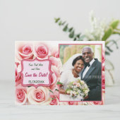 ピンクのバラ - 婚約の誓い更新 招待状 (スタンド正面)