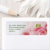 ピンクのバラ – 差出人住所ラベル（30/シート） ラベル (インサイチュ)