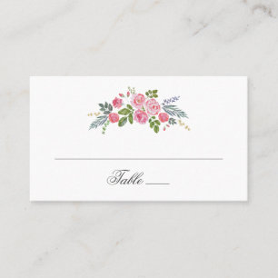 ピンクのバラ。庭の花。フラワーモチーフの結婚式ウェディングにも プレイスカード
