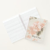 ピンクのバラ" "彼の存在で"聖書の聖句 ノートブック (内部)