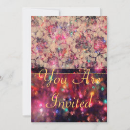 ピンクのバラ 招待状