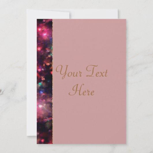 ピンクのバラ 招待状 (裏面)