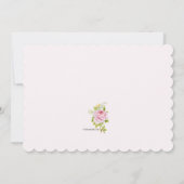 ピンクのバラ 招待状 (裏面)