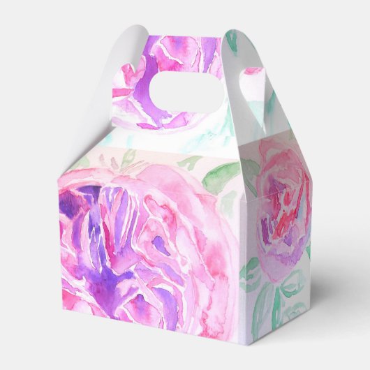 ピンクのバラ 水彩 リラックマ ローズ 花 フラワ フェイバーボックス (裏面サイド)