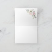 ピンクのバラ 白いアネモネ 結婚式のお礼 サンキューカード (内部)
