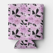 ピンクのバラ 缶クーラー (正面)