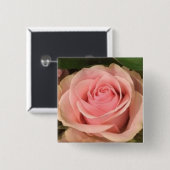 ピンクのバラ 缶バッジ (正面&裏面)