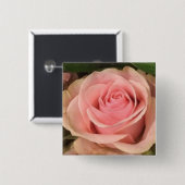 ピンクのバラ 缶バッジ (正面&裏面)