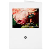 ピンクのバラ、花と蝶バレンタインデー (裏面)