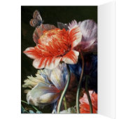 ピンクのバラ、花と蝶バレンタインデー (内側 (左))