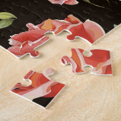 ピンクのバラ：花エレガント柄。 ジグソーパズル (側面)