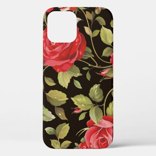 ピンクのバラ:花エレガント柄。 Case-Mate iPhoneケース (裏面)