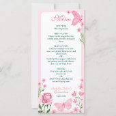 ピンクのバラ、花模様と蝶キンチェニェラ (正面)