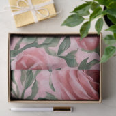 ピンクのバラ 薄葉紙 (ギフト)