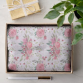 ピンクのバラ 薄葉紙 (ギフト)