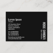 ピンクのバラ – 黒 名刺 (裏面)