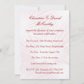 ピンクのバラ 10周年 結婚記念日 招待状 (裏面)