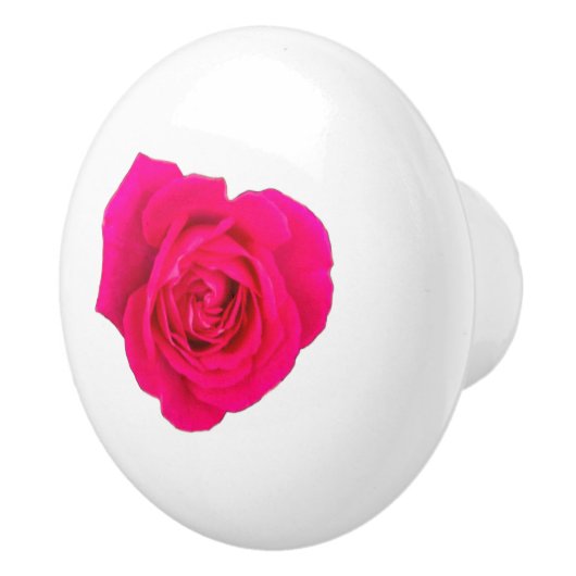 ピンクのバラ #4   セラミックノブ (右)