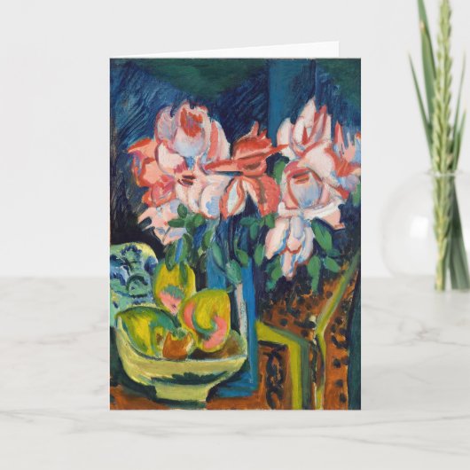 ピンクのバラ | Ernst Ludwig Kirchner カード (正面)