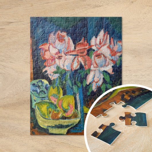 ピンクのバラ | Ernst Ludwig Kirchner ジグソーパズル