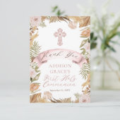 ピンクのバラ | Grassesフローラ聖餐式 サンキューカード (スタンド正面)