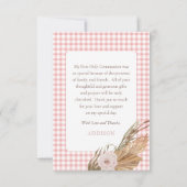 ピンクのバラ | Grassesフローラ聖餐式 サンキューカード (裏面)