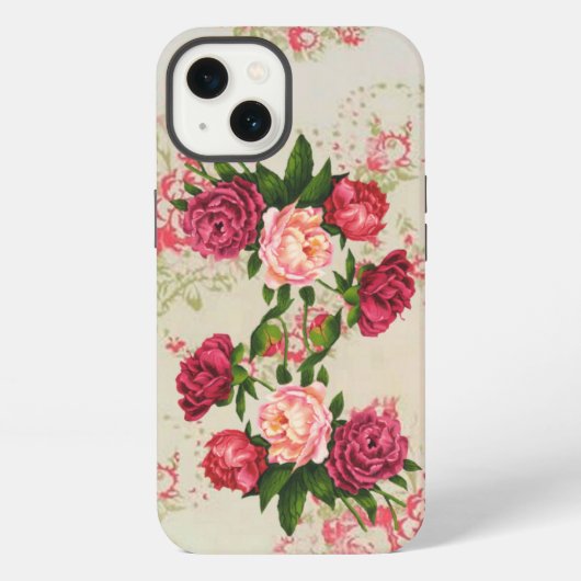 ピンクのバラ iPhoneケース (裏面)