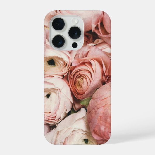 ピンクのバラ iPhoneケース (裏面)