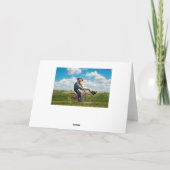 ピンクのバラIバスケット、エレガントなバースデー・カード カード (裏面)