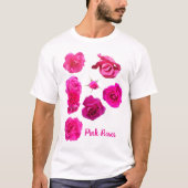 ピンクのバラTシャツ Tシャツ (正面)
