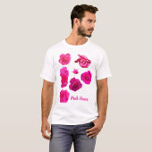 ピンクのバラTシャツ Tシャツ (正面フル)