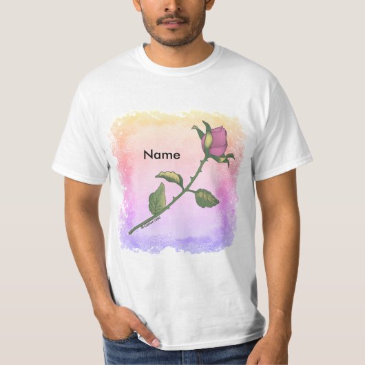 ピンクのバラTシャツ Tシャツ (正面)