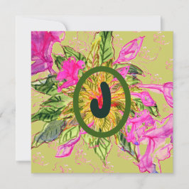 ピンクのバルサムフラワーブーケ&レター