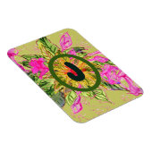 ピンクのバルサムフラワーブーケ&レター マグネット (右側)