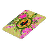 ピンクのバルサムフラワーブーケ&レター マグネット (左側)