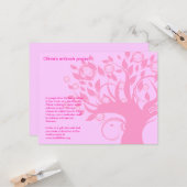 ピンクのバルミツワーのプロジェクトカード生命の樹 カード (正面/裏面インサイチュ)