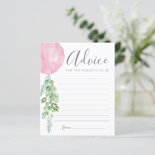 ピンクのバルーンアドバイスがベビーカードを希望 (スタンド正面)