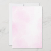 ピンクのバルーンアドベンチャーが女の子ベビーシャワーを待つ 招待状 (裏面)