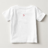 ピンクのバルーンアニマル 3歳の誕生日 ベビーTシャツ (裏面)