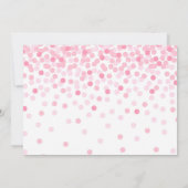 ピンクのバルーンガール最初の誕生日と写真かわいい 招待状 (裏面)