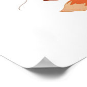 ピンクのバルーンフローラの赤ちゃんシャワー歓迎のサインポスト ポスター (角)