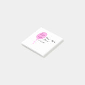 ピンクのバルーン女の子の赤ちゃんシャワー追加の名前の日付 ポストイット (アングル)