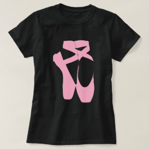 ピンクのバレエのスリッパのTシャツ Tシャツ